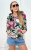 Welurowa bluza z kapturem w kwiaty FLO