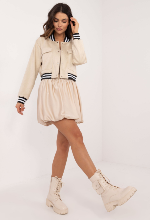 Satynowa mini spódnica bombka MISTY