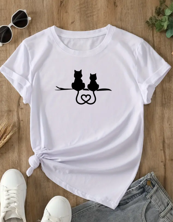 Oversizowy t-shirt Cats