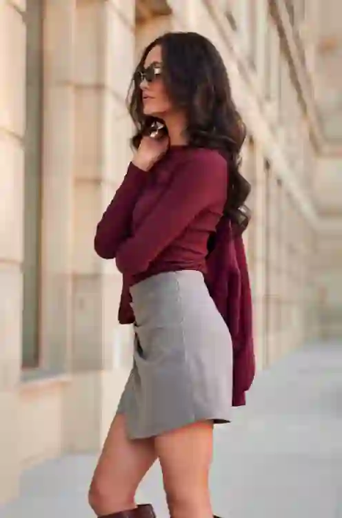 Spódnico-spodenki z asymetryczną zakładką Selene