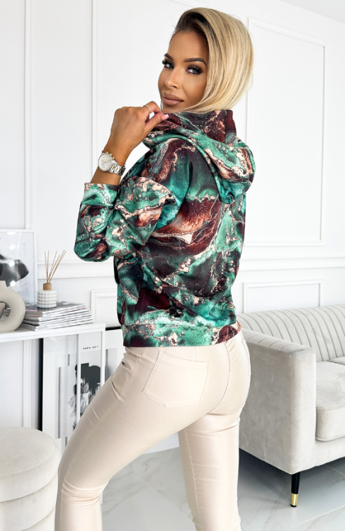 Rewelacynja bluza z kapturem full print Kangoo