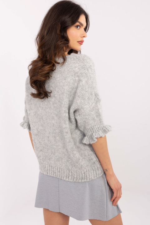 Uroczy sweter z falbanką Desma