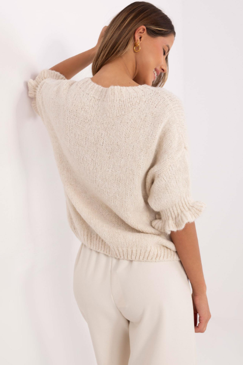 Uroczy sweter z falbanką Desma