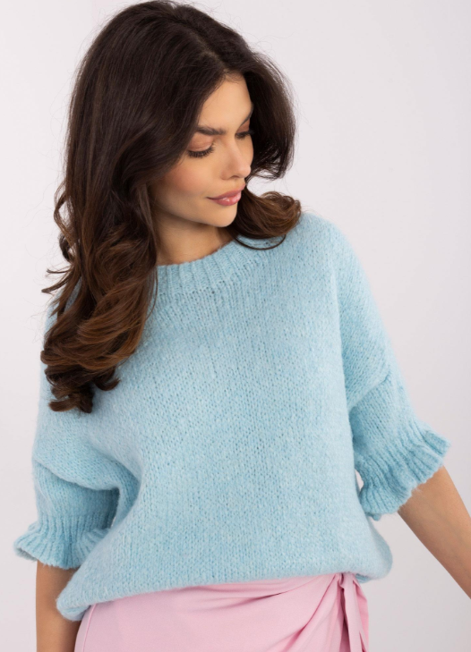 Uroczy sweter z falbanką Desma