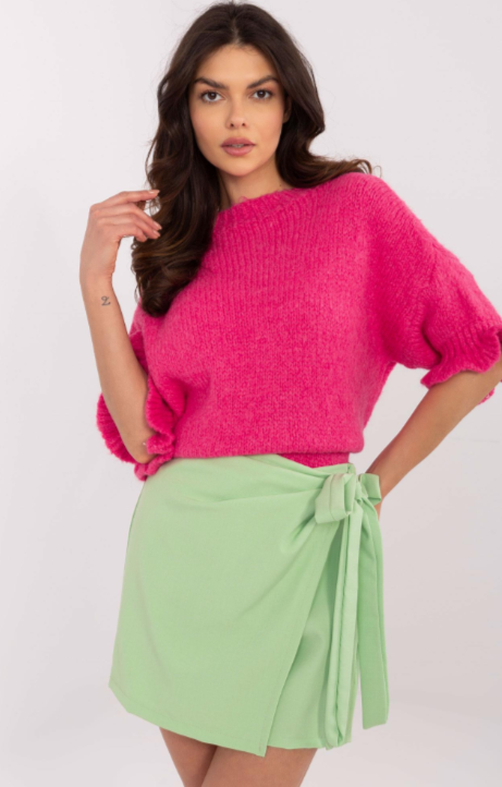 Uroczy sweter z falbanką Desma