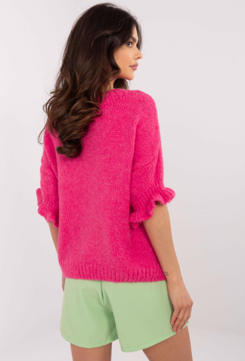 Uroczy sweter z falbanką Desma