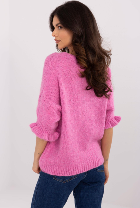 Uroczy sweter z falbanką Desma