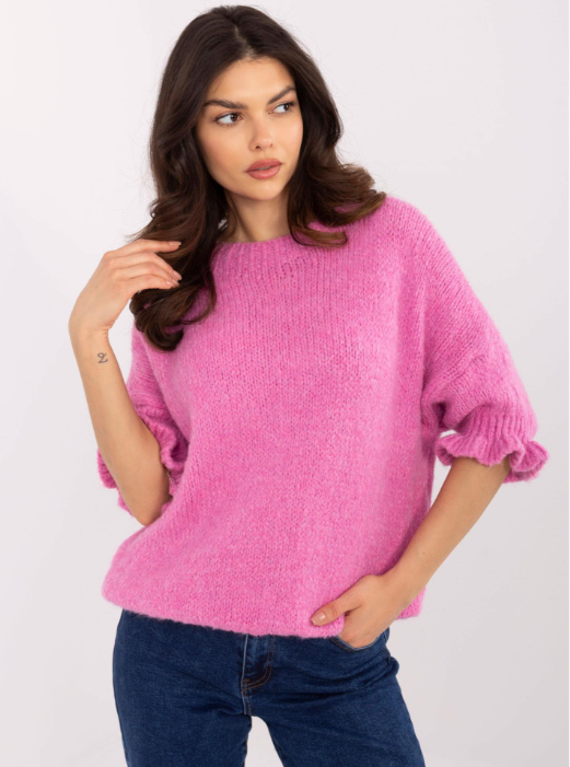 Uroczy sweter z falbanką Desma