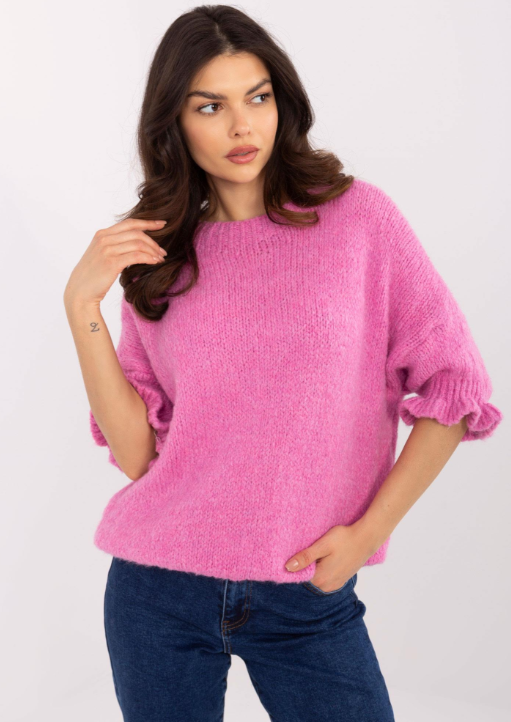 Uroczy sweter z falbanką Desma