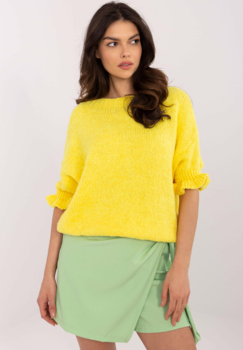 Uroczy sweter z falbanką Desma