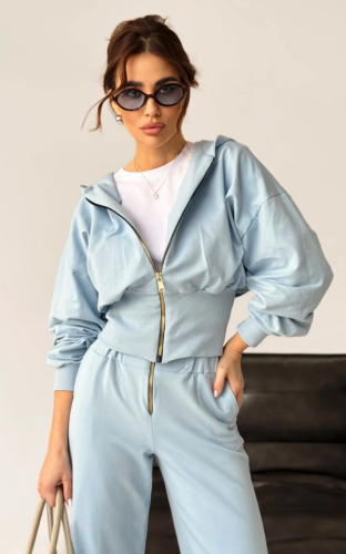 Dresowy komplet bluza + rozkloszowane spodnie MadMax