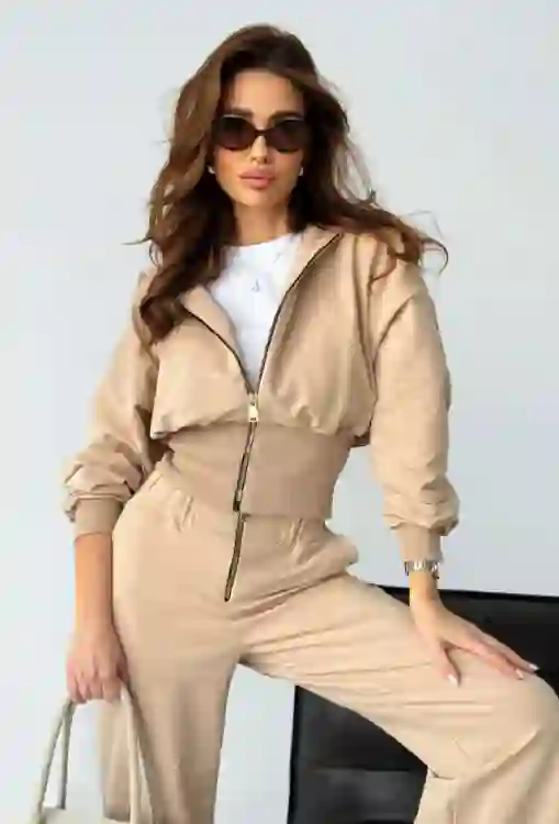 Dresowy komplet bluza + rozkloszowane spodnie MadMax