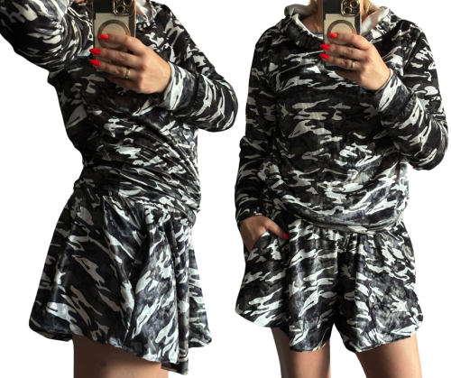 Welurowy kompet bluza + spodenki EMZ III