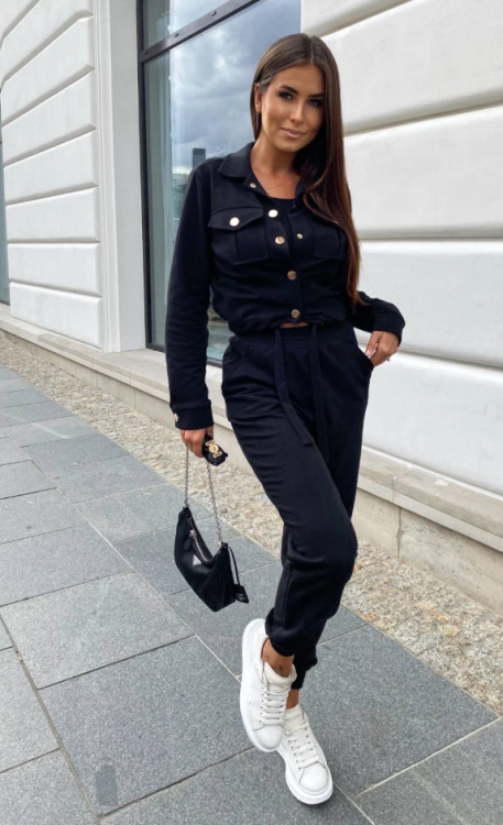 3-częściowy komplet PREMIUM bluza + spodnie + top Milano