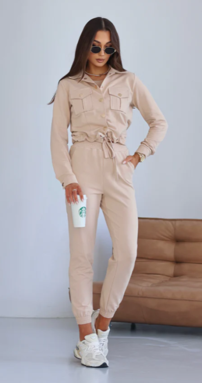 3-częściowy komplet PREMIUM bluza + spodnie + top Milano