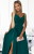 Elegancka sukienka maxi z rozporkiem butelkowa Chiara