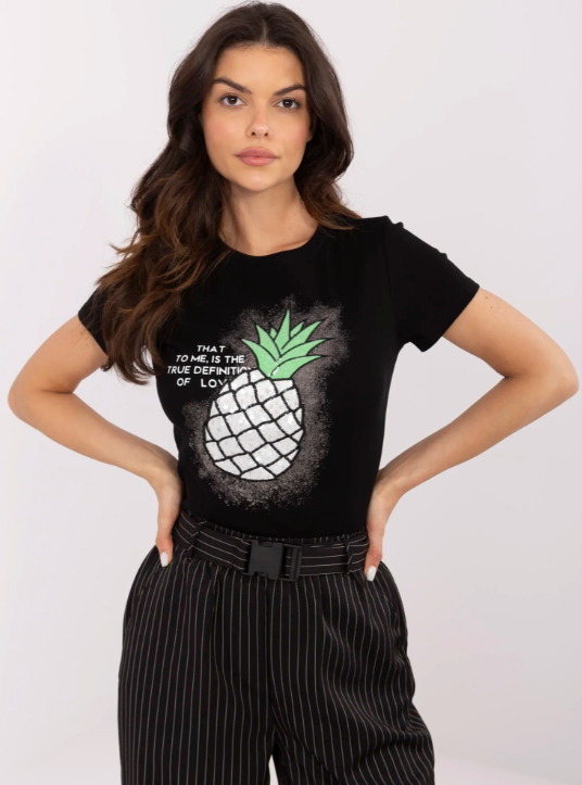 Sportowy t-shirt z ananasem Astrid