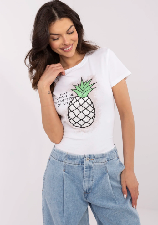 Sportowy t-shirt z ananasem Astrid