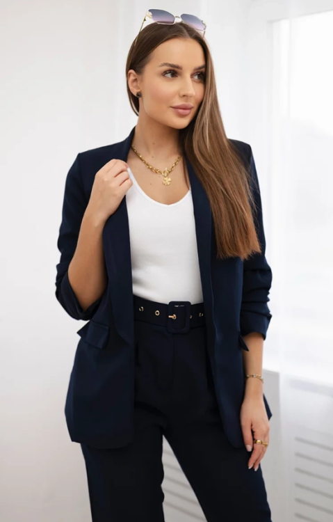 Elegancki komplet damski – marynarka + spodnie Encanta