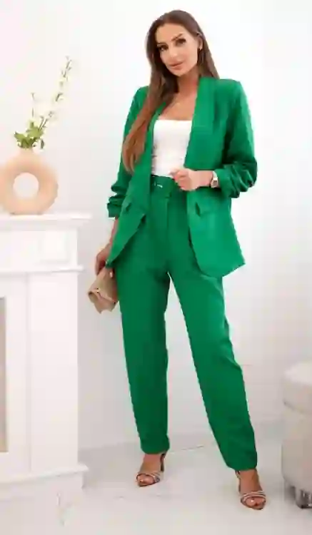 Elegancki komplet damski – marynarka + spodnie Encanta
