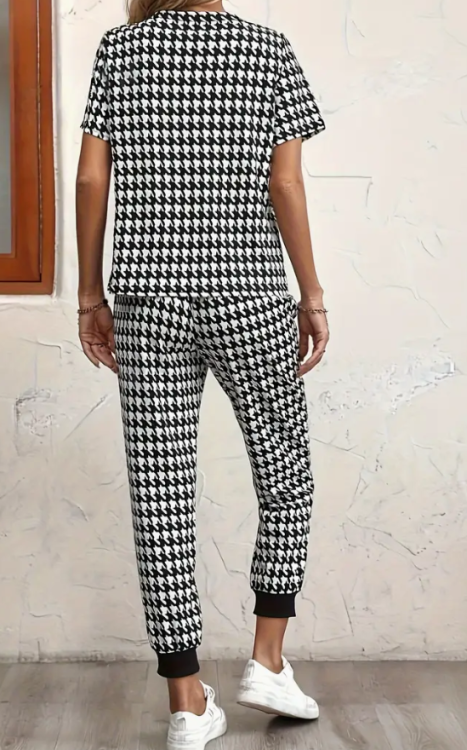 Dzianinowy komplet joggery + shirt Viva