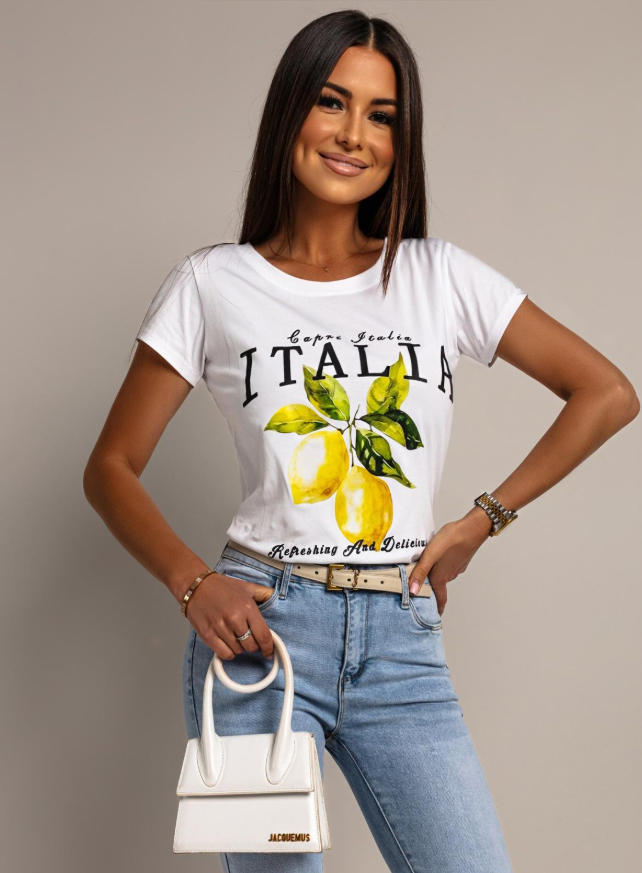 Bestsellerowy t-shirt we włoskim klimacie Italy